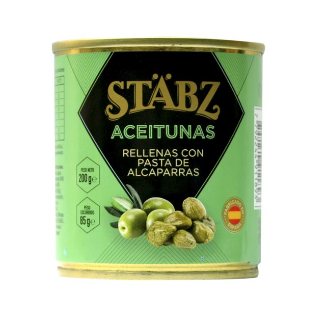 Aceitunas STABZ España x 200gs Rellenas con Alcaparras