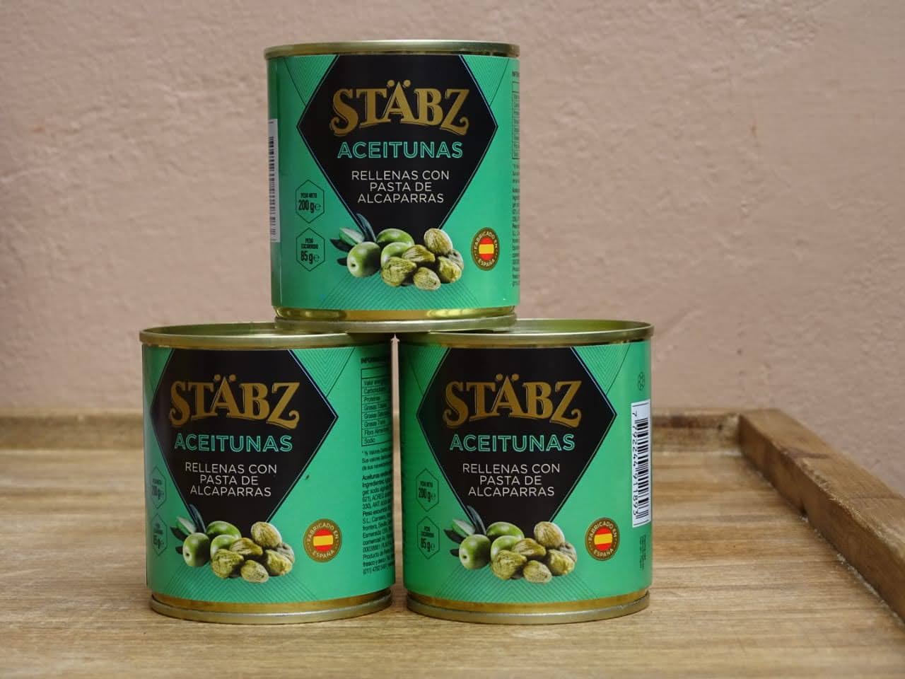 Aceitunas STABZ España x 200gs Rellenas con Alcaparras - Imagen 2