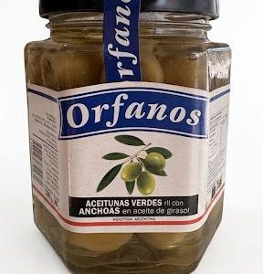 Orfanos Aceitunas verdes rellenas con ANCHOAS x 200gr