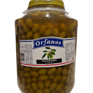 Aceitunas Verdes N1 de PIZZERIA (GRANDES) Orfanos GARRAFA x 5kg escurrido
