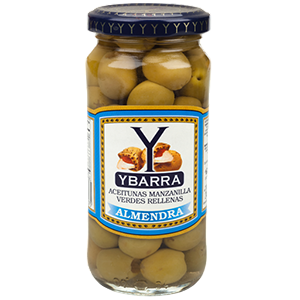 YBARRA aceitunas rellenas con almendras x 142gr