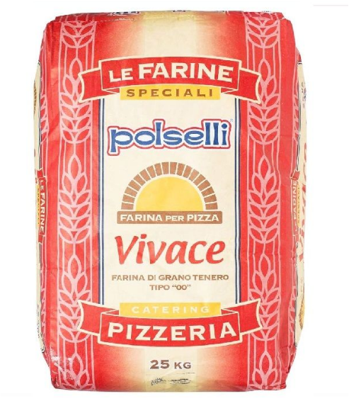 Harina de Trigo 00 Italiana Vivace x 25kg - Polselli Venc 18/09/26