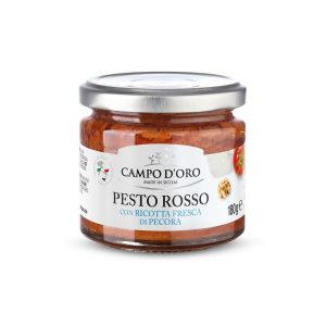 Pesto Rosso Con Ricotta Fresca x 180gr - Campo D´ Oro