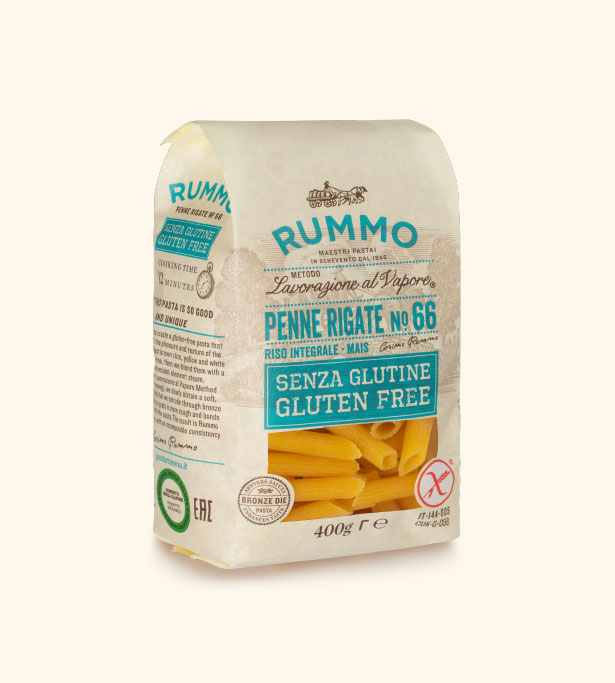 Penne Rigate Nro 66 x 400gr - Rummo SIN GLUTEN