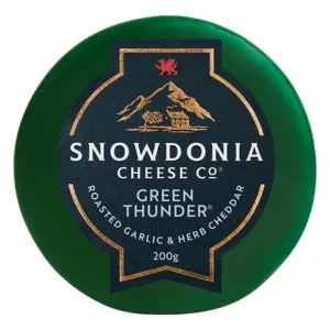 Queso Cheddar Con Ajo y Hierbas Green Thunder 200gr - Snowdonia Venc 31/05/26