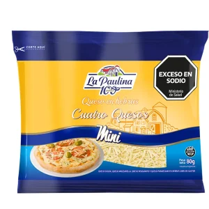 Cuatro quesos en hebras x 80gr- La Paulina