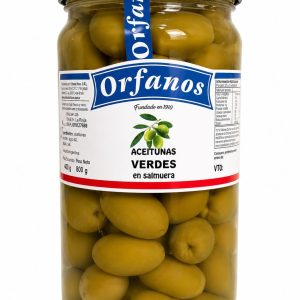 Aceitunas Verdes 000 (con carozo) x 500gr - Orfanos
