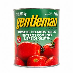 GENTLEMAN Tomate Pelado Perita NACIONAL CAJA 6 latas de 2.930kg