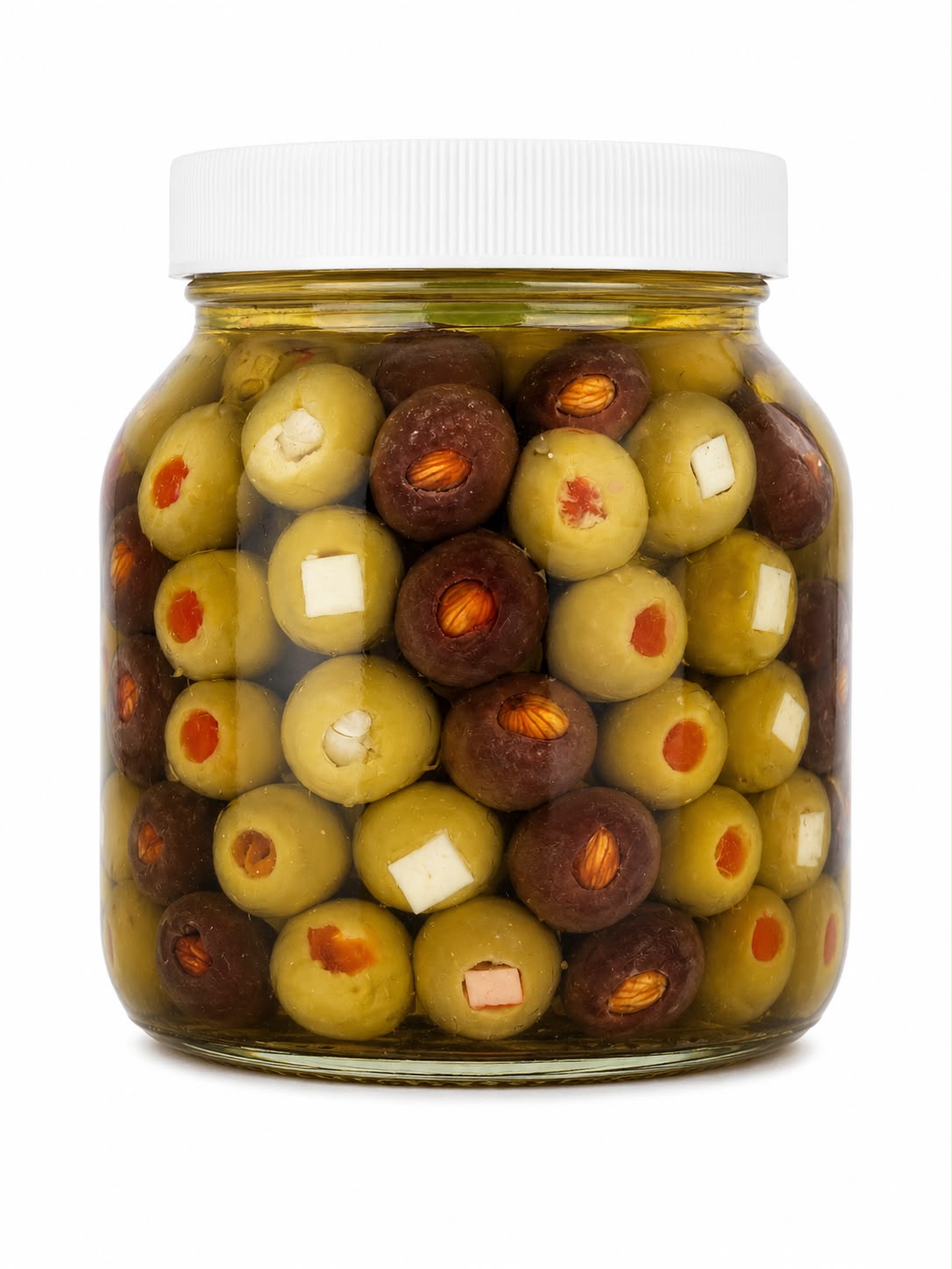 ACEITUNAS RELLENAS MIXTAS ACOMODADAS EN ACEITE x 1kg - Imagen 2
