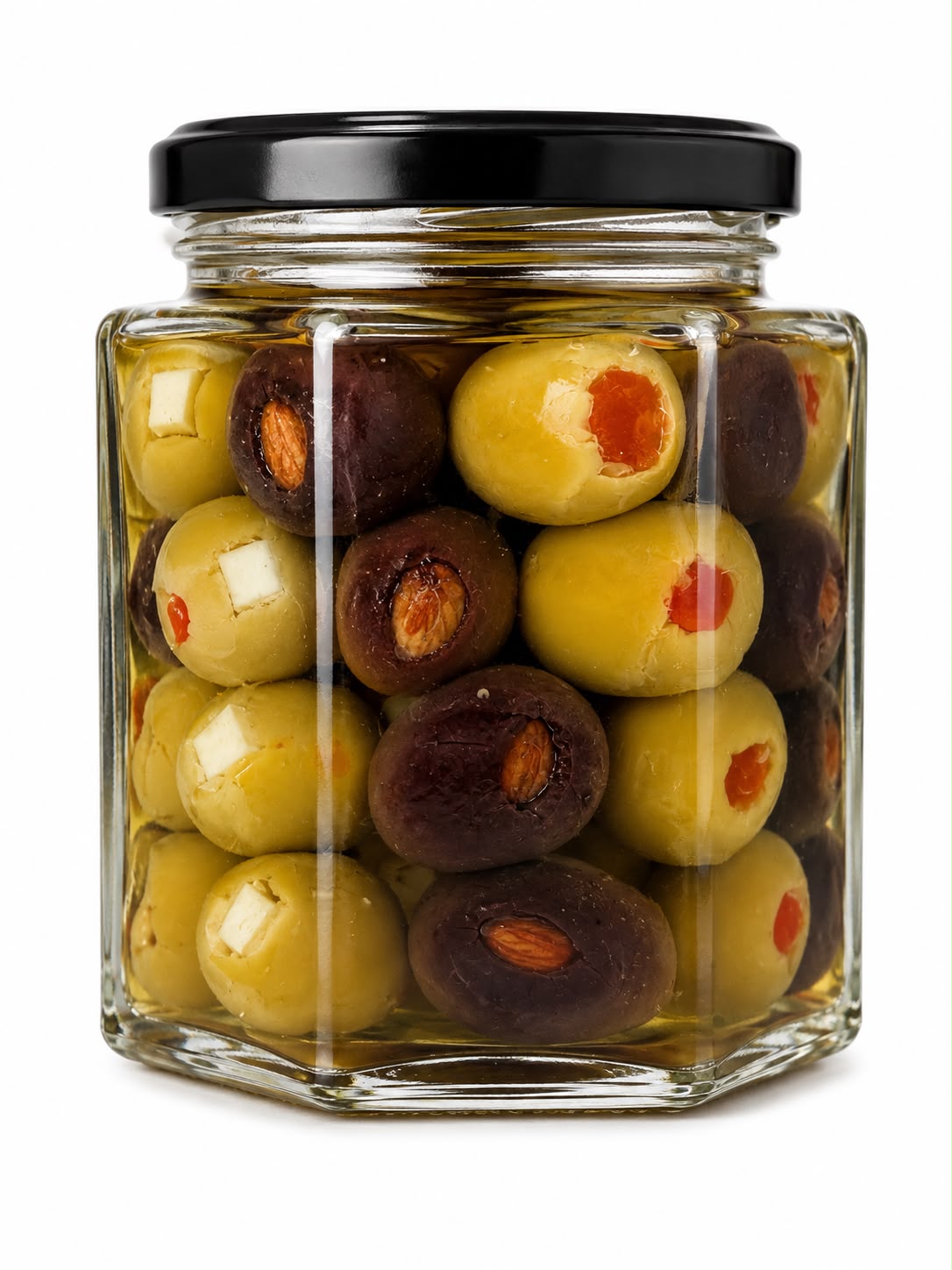 ACEITUNAS RELLENAS MIXTAS ACOMODADAS EN ACEITE x 200 grs - Imagen 2