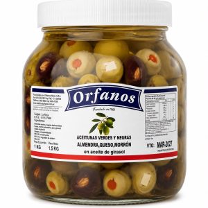 ACEITUNAS RELLENAS MIXTAS ACOMODADAS EN ACEITE x 1kg