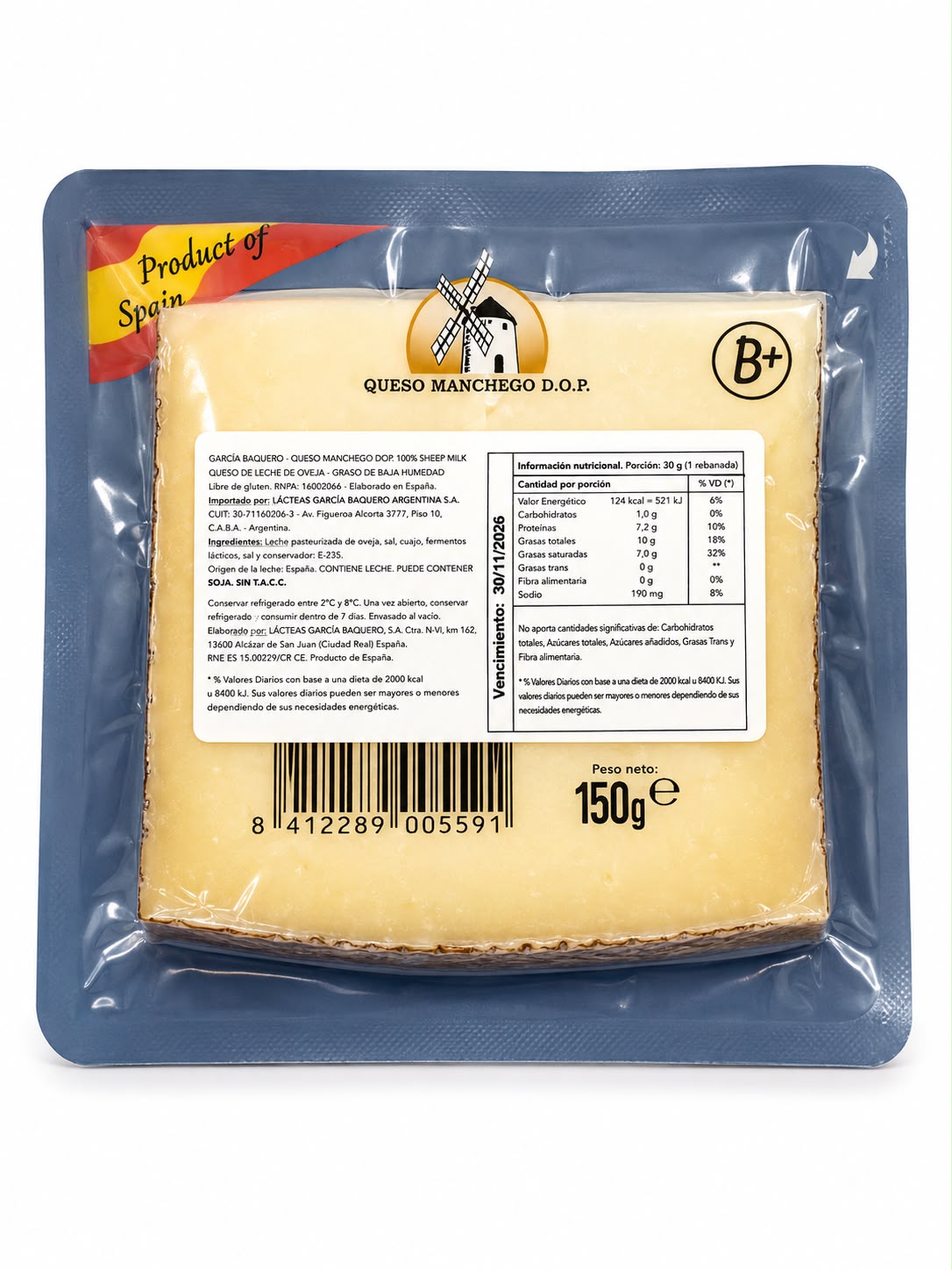 Queso manchego García Baquero 150 grs - Imagen 2