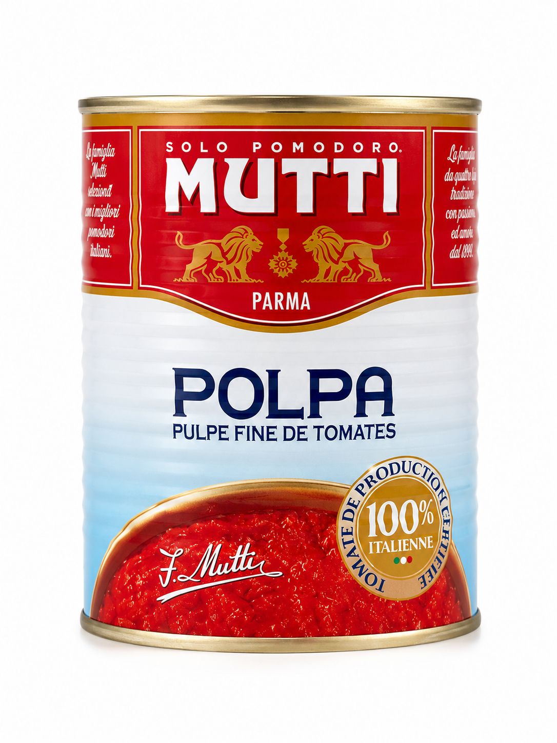Mutti Pulpa Fina x 790 grs Presentación en LATA